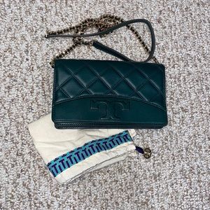 Tory Burch quilted Fleming clutch/wallet!